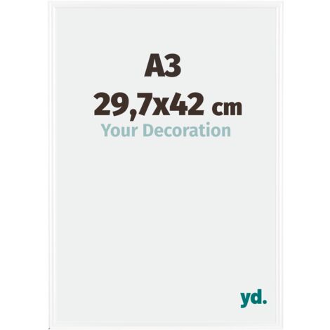 yd. - Cadre photo A3 29.7x42 - Blanc Brillant - Plastique - Bordeaux (1/5)