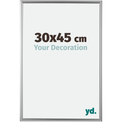 yd. - Cadre photo 30x45 - Argent - Plastique - Bordeaux