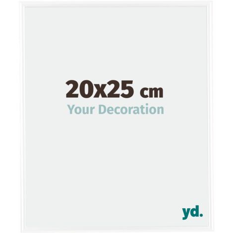 Your Decoration - 20x25 cm - Cadres Photos en Plastique Avec Verre acrylique - Anti-Reflet - Excellente Qualité - Blanc Brillant - Cadre Decoration Murale - Bordeaux.