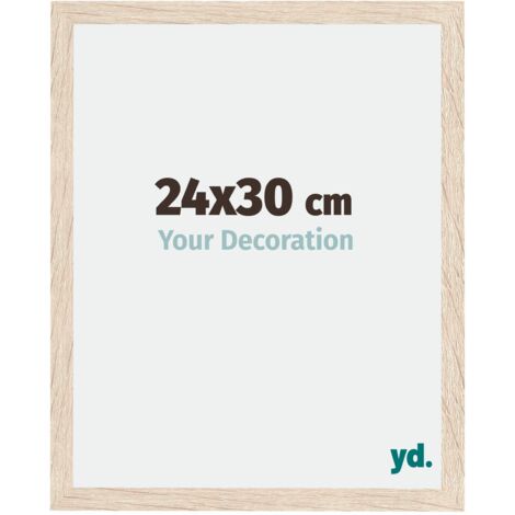 Your Decoration - 24x30 cm - Cadres Photo en MDF Avec Verre acrylique - Anti-Reflet - Excellente Qualité - Chêne - Cadre Decoration Murale - Catania. (1/5)