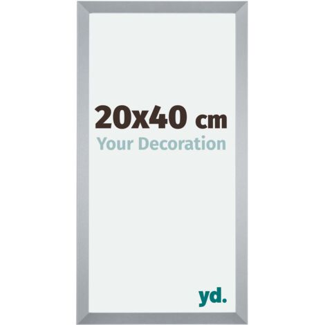 yd. - Cadre photo 20x40 - Argent Brillant - MDF - Catania (1/5)