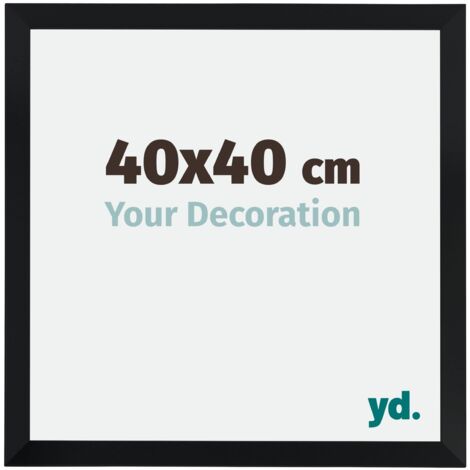 yd. - Cadre photo 40x40 - Noir Mat - MDF - Catania (1/5)