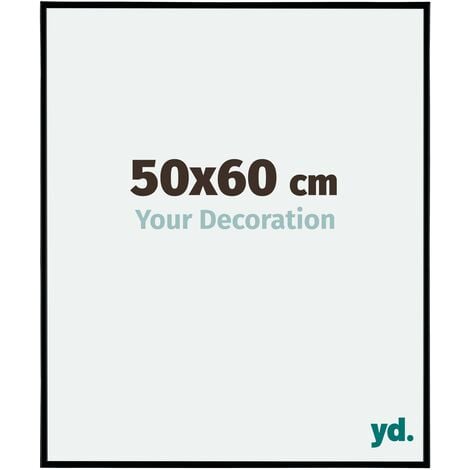 yd. Your Decoration - Cadre 50x50 Cadre Photo en Plastique Avec Verre  acrylique - Anti-Reflet - Excellente Qualité - Noir Mat - Cadre Decoration