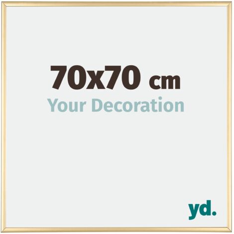 yd. - Cadre photo 70x70 - Or - Aluminium - Kent