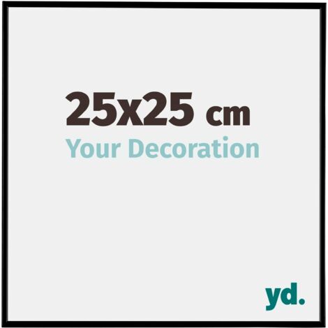 yd. - Cadre photo 25x25 - Noir Mat - Plastique - Evry