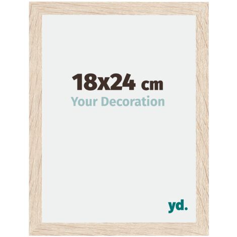 Your Decoration - 18x24 cm - Cadres Photo en MDF Avec Verre acrylique - Anti-Reflet - Excellente Qualité - Chêne - Cadre Decoration Murale - Catania.