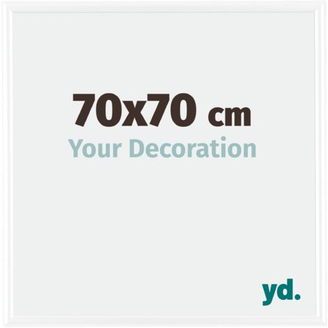 yd. - Cadre photo 70x70 - Blanc Brillant - Plastique - Bordeaux