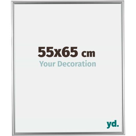 yd. - Cadre photo 55x65 - Argent - Plastique - Bordeaux
