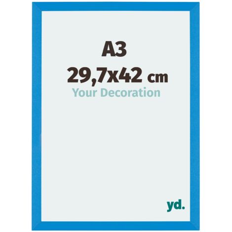yd. - Cadre photo A3 29.7x42 - Bleu Brillant - MDF - Mura