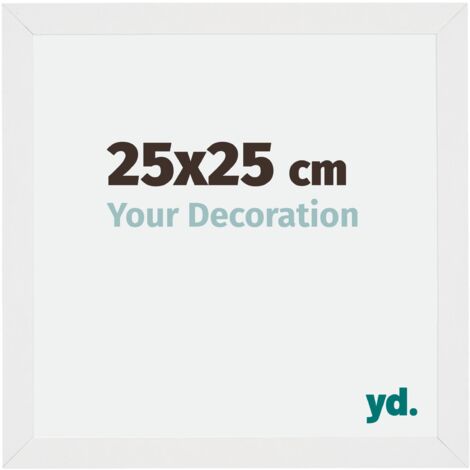 yd. - Cadre photo 25x25 - Blanc Brillant - MDF - Mura