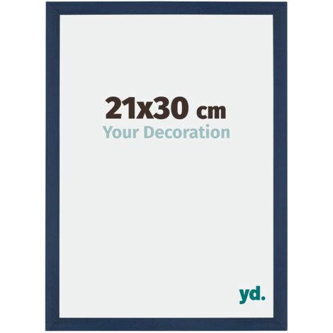 yd. - Cadre photo 21x30 - Bleu Fonce Patine - MDF - Mura