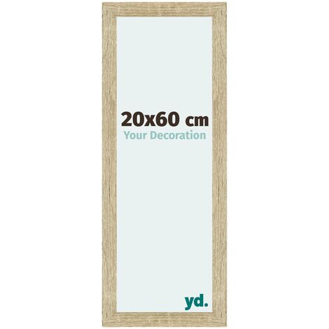 Your Decoration - 20x60 cm - Cadres Photo en MDF Avec Verre acrylique - Anti-Reflet - Excellente Qualité - Chêne Sonoma - Cadre Decoration Murale - Mura.