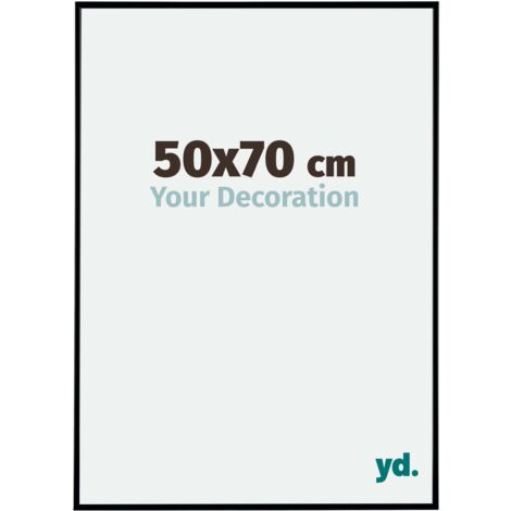 yd. - Cadre photo 50x70 - Noir Mat - Plastique - Evry