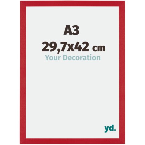 yd. - Cadre photo A3 29.7x42 - Rouge - MDF - Mura (1/5)