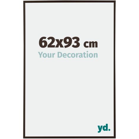 Your Decoration - 62x93 cm - Cadre Photo en Plastique Avec Verre acrylique - Anti-Reflet - Excellente Qualité - Anthracite - Cadre Decoration Murale - Evry.