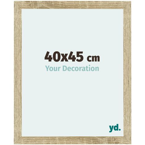 Your Decoration - 40x45 cm - Cadres Photo en MDF Avec Verre acrylique - Anti-Reflet - Excellente Qualité - Chêne Sonoma - Cadre Decoration Murale - Mura.