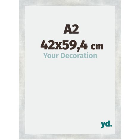 yd. - Cadre photo A2 42x59.4 - Argent Brillant Vintage - MDF - Mura (1/5)