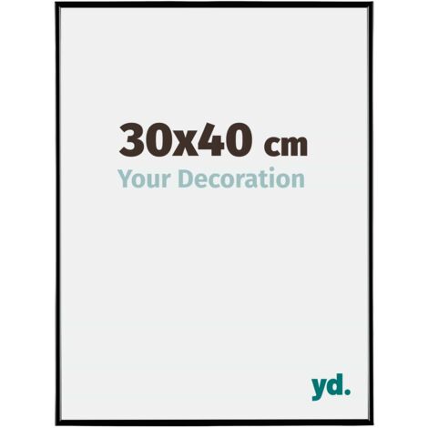 yd. - Cadre photo 30x40 - Noir Brillant - Plastique - Evry