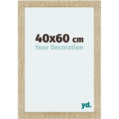 Your Decoration - 40x60 cm - Cadres Photo en MDF Avec Verre acrylique - Anti-Reflet - Excellente Qualité - Chêne Sonoma - Cadre Decoration Murale - Mura.