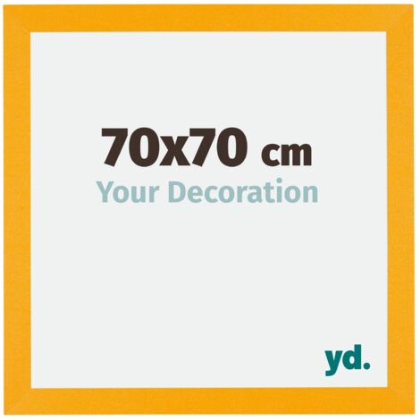 yd. - Cadre photo 70x70 - Jaune - MDF - Mura
