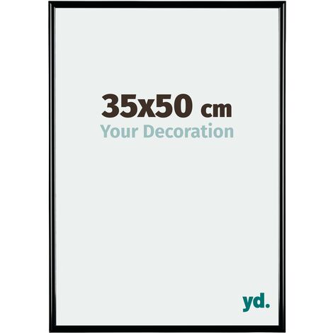 Your Decoration - 35x50 cm - Cadres Photos en Plastique Avec Verre acrylique - Anti-Reflet - Excellente Qualité - Noir Très Brillant - Cadre Decoration Murale - Bordeaux.
