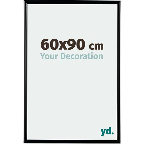 Your Decoration - 60x90 cm - Cadres Photos en Plastique Avec Verre acrylique - Anti-Reflet - Excellente Qualité - Noir Très Brillant - Cadre Decoration Murale - Bordeaux.