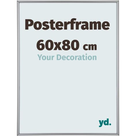 yd. - Cadre photo 60x80 - Argent Brillant - Plastique - Paris