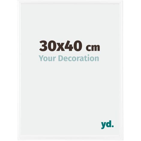 yd. - Cadre photo 30x40 - Blanc Brillant - Plastique - Bordeaux (1/5)