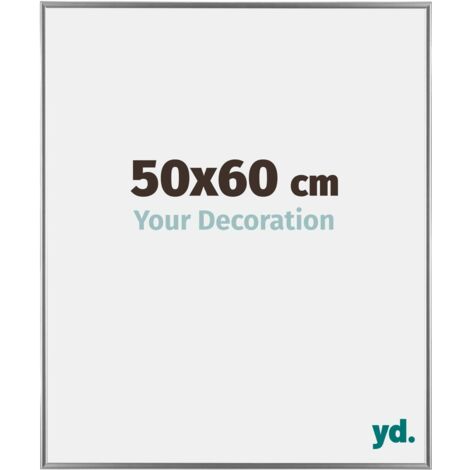 yd. - Cadre photo 50x60 - Argent Brillant - Plastique - Evry