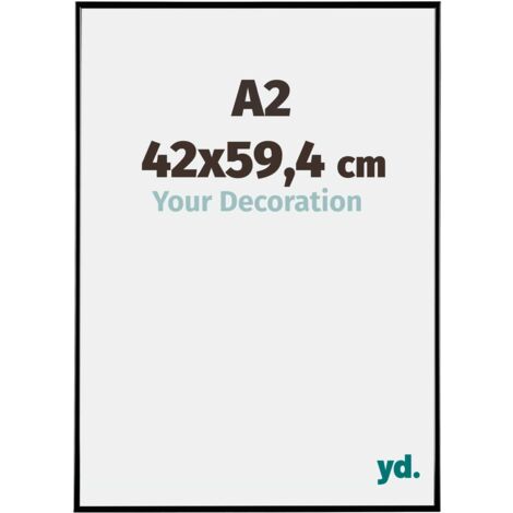 yd. - Cadre photo A2 42x59.4 - Noir Brillant - Plastique - Evry