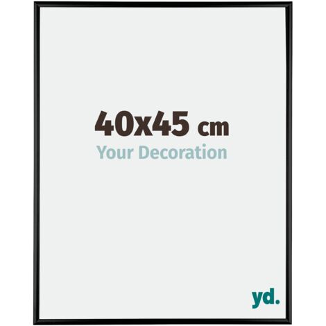 Your Decoration - 40x45 cm - Cadres Photos en Aluminium Avec Verre acrylique - Anti-Reflet - Excellente Qualité - Noir Brillant - Cadre Decoration Murale - Kent.