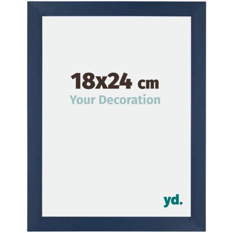 yd. - Cadre photo 18x24 - Bleu Fonce Patine - MDF - Mura