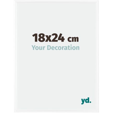 yd. - Cadre photo 18x24 - Blanc Brillant - Plastique - Bordeaux