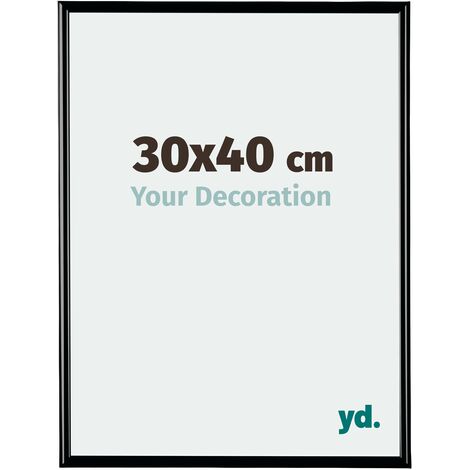 Your Decoration - 30x40 cm - Cadres Photos en Plastique Avec Verre acrylique - Anti-Reflet - Excellente Qualité - Noir Très Brillant - Cadre Decoration Murale - Bordeaux.