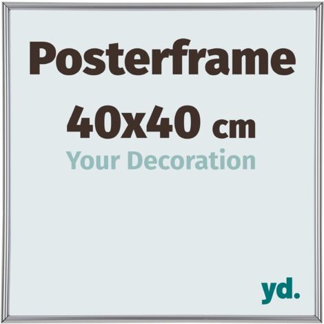 yd. - Cadre photo 40x40 - Argent Brillant - Plastique - Paris