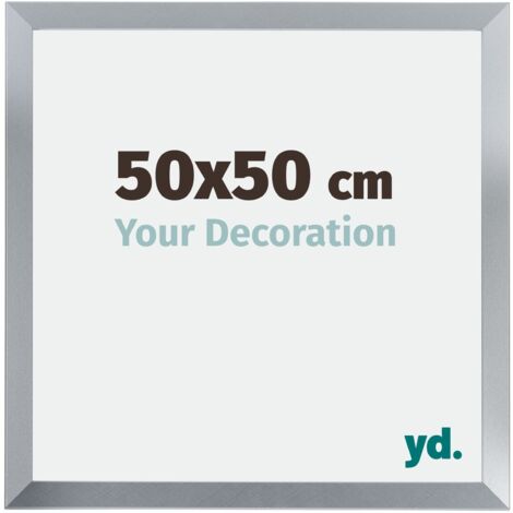 yd. - Cadre photo 50x50 - Argent Brillant - MDF - Catania (1/5)