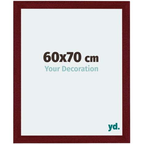 yd. - Cadre photo 60x70 - Vin Rouge Patine - MDF - Mura