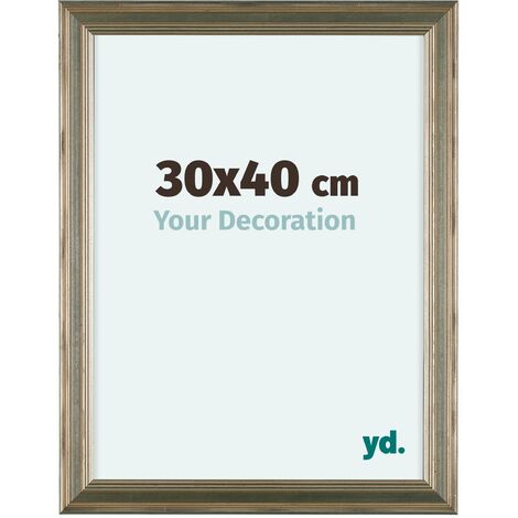 Cadre Photo 30x40 cm - Argent - Bois - Lincoln.