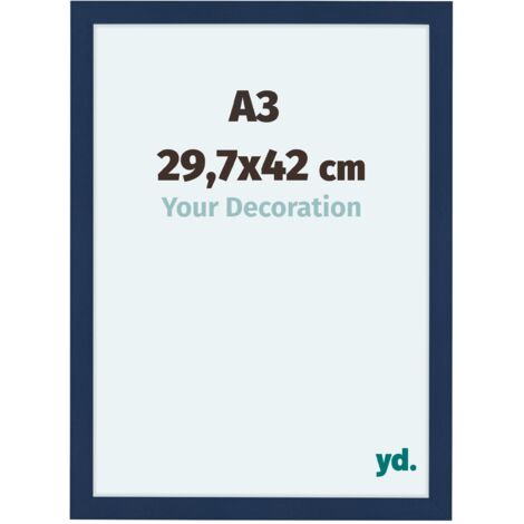 yd. - Cadre photo A3 29.7x42 - Bleu Fonce Patine - MDF - Como (1/5)