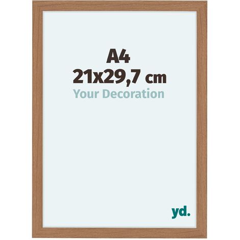 Cadre Photo 21x29.7cm A4 Noyer clair MDF Como. (1/5)