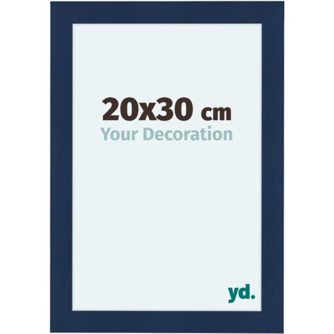 yd. - Cadre photo 20x30 - Bleu Fonce Patine - MDF - Como (1/5)