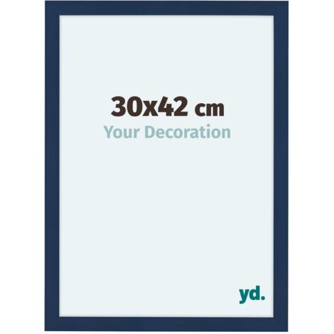 yd. - Cadre photo 30x42 - Bleu Fonce Patine - MDF - Como (1/5)