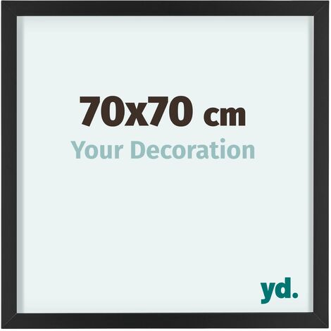 yd. - Cadre photo 70x70 - Noir - Aluminium - Virginia (1/5)