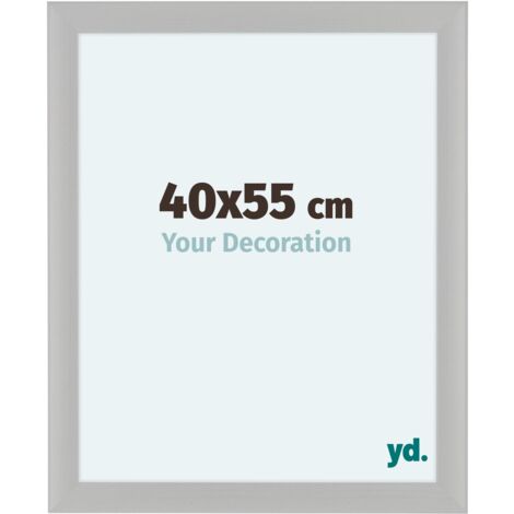 yd. - Cadre photo 40x55 - Blanc Grain de Bois - MDF - Como (1/5)