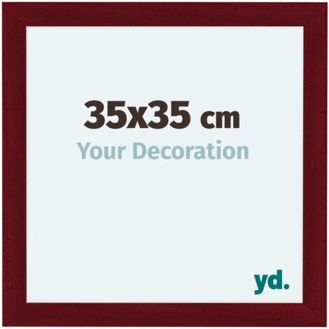 yd. - Cadre photo 35x35 - Vin Rouge Patine - MDF - Como (1/5)