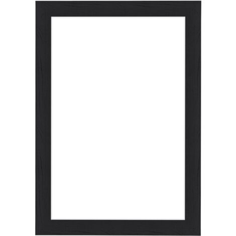Cadre Photo Mural 16x34 Cm En Bois Noir - Vitre Plexi, Profondeur 1.5cm