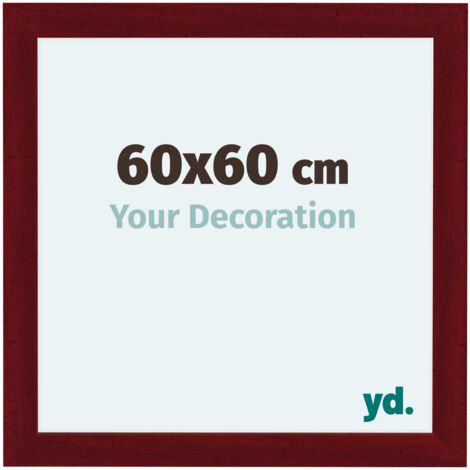 yd. - Cadre photo 60x60 - Vin Rouge Patine - MDF - Como (1/5)