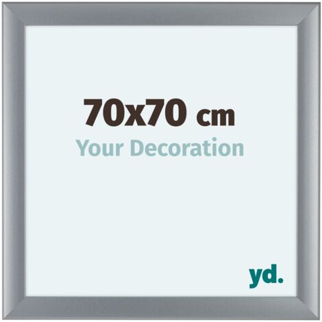 yd. - Cadre photo 70x70 - Argent Mat - MDF - Como (1/5)
