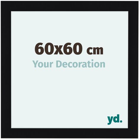 yd. - Cadre photo 60x60 - Noir Brillant - MDF - Como (1/5)