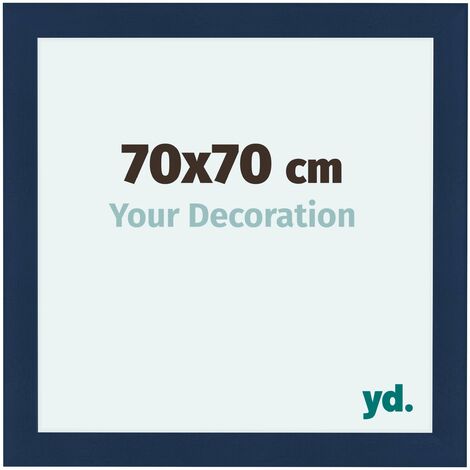 yd. - Cadre photo 70x70 - Bleu Fonce Patine - MDF - Como (1/5)